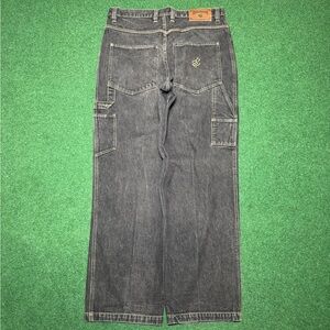 Vintage Roca Wear Carpenter Baggy Jay Z Hip Hop 36x32 Black Denim Jeans